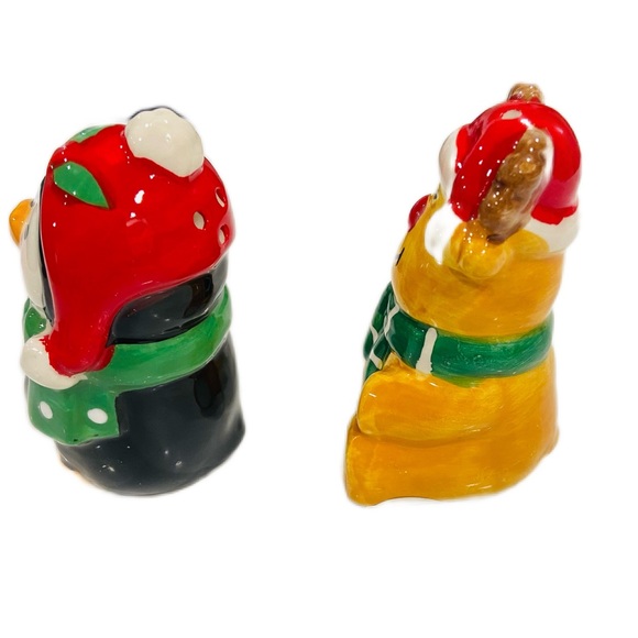 Christmas Penguin and Bear Ceramic Salt & Pepper Shakers (new) - Picture 3 of 9